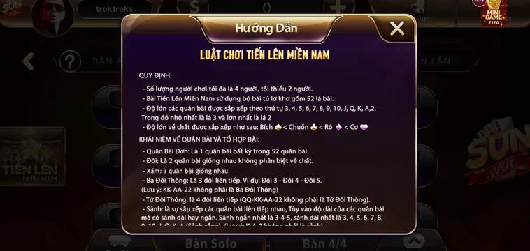 Chinh Phục Tiến Lên Miền Nam Tại SunWin Với Những Chiến Thuật Đỉnh Cao