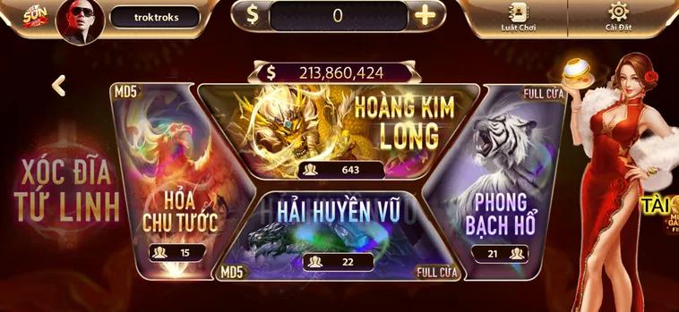 Trải Nghiệm Đỉnh Cao Của Tựa Game Minigame Xóc Đĩa Tứ Linh Tại SunWin